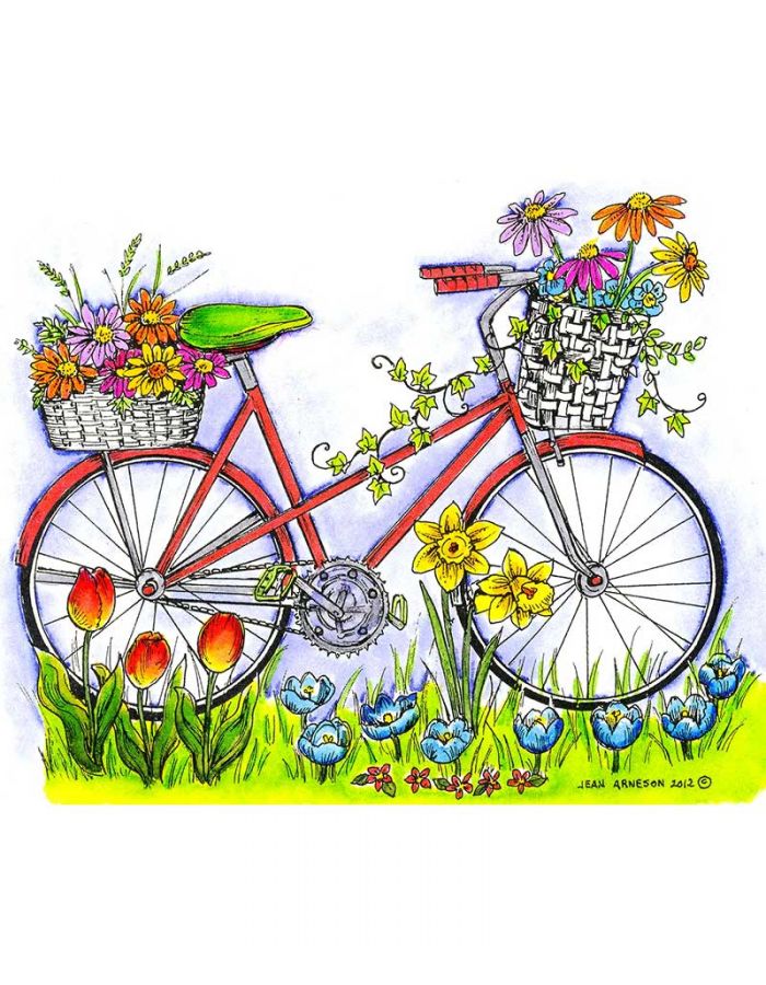 Bike With Flower Baskets - P8503
