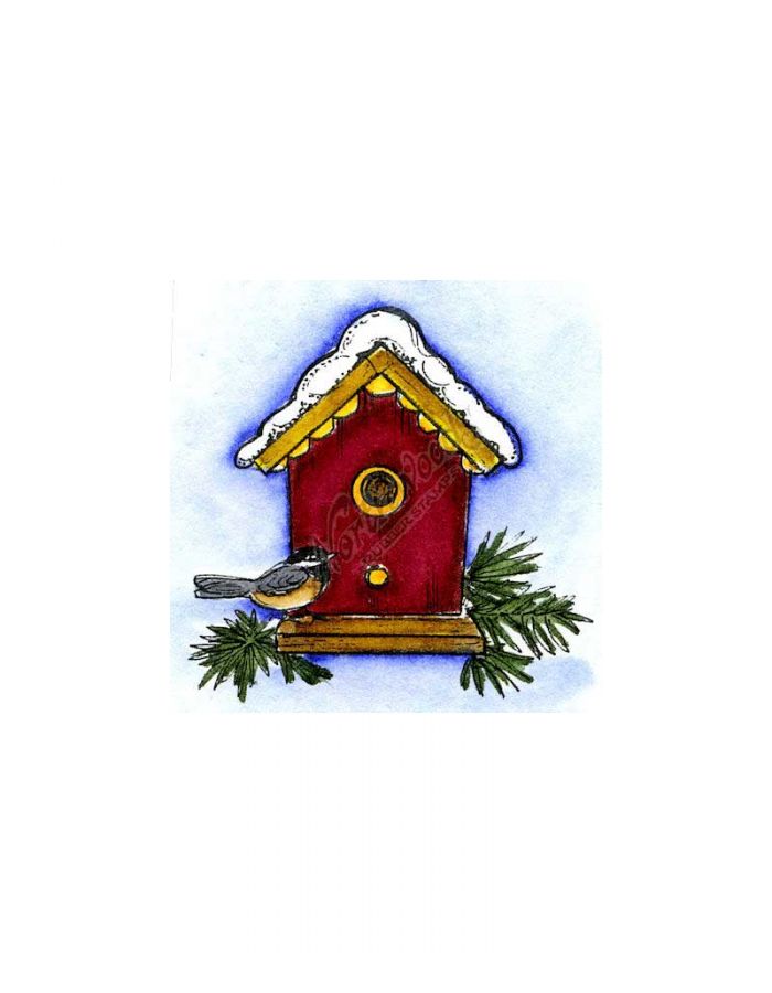 Birdhouse and Chickadee - C10145