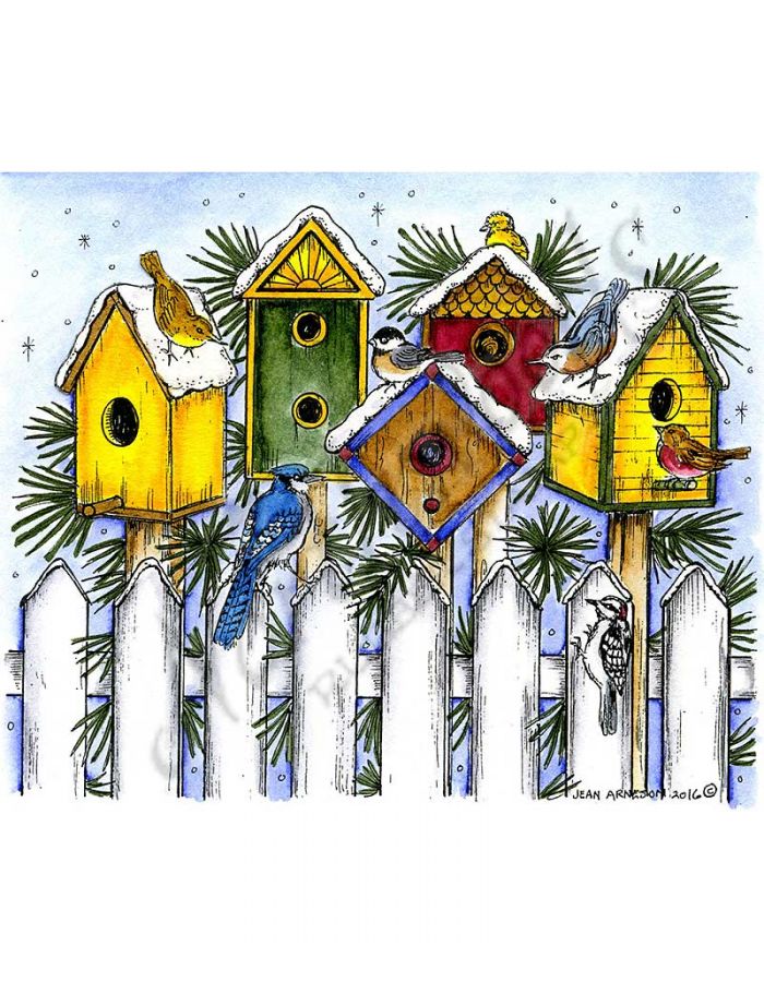 Birdhouses and Fence - P10149