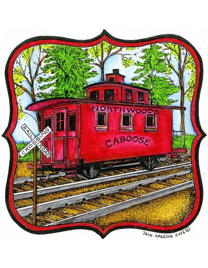 Caboose in Curved Frame - PP10037