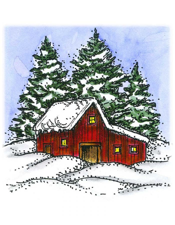 Farm Shed and Pines - MM10537