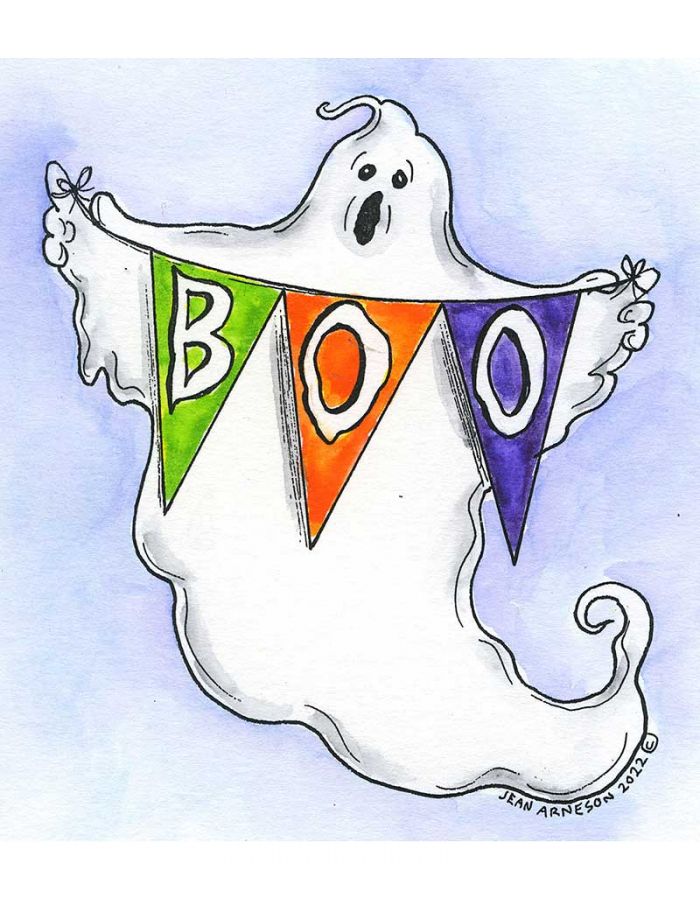 Ghost With Boo Pennant - M11147