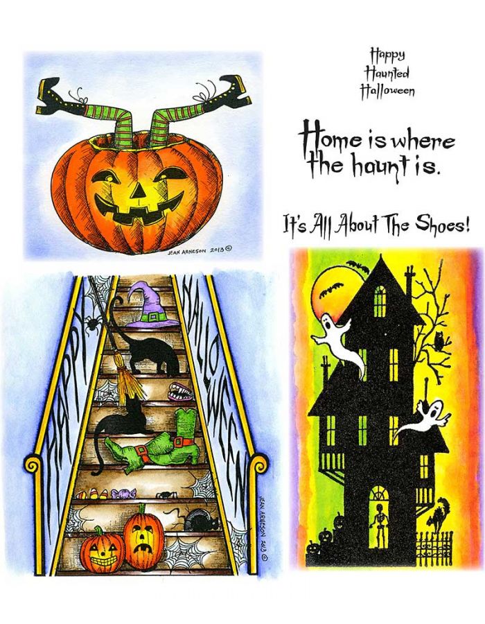 Happy Halloween Stairs & Tall Solid Haunted House - NO-210