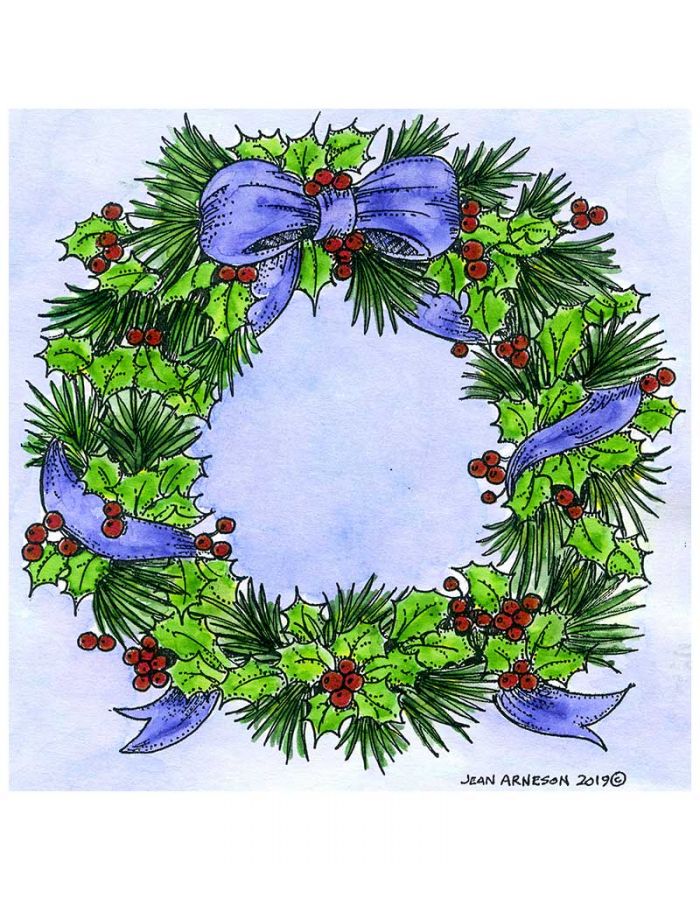 Holly and Pine Wreath - PP10679
