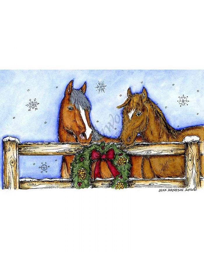 Horse Pair with Wreath - NN10147
