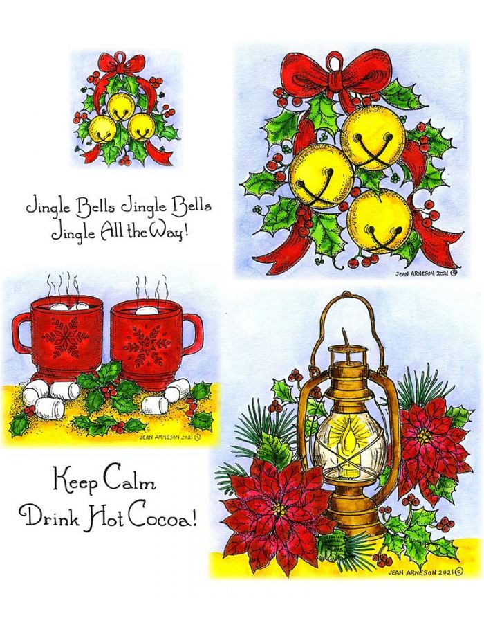 Jingle Bells and Holly & Two Cocoa Mugs - NO-151