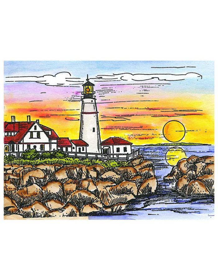 Lighthouse and Sunset - NN10624