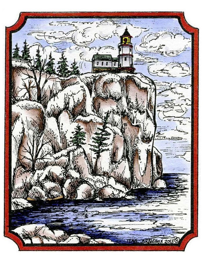 Lighthouse On Cliff - M9363