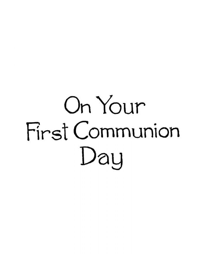 On Your First Communion Day - D11317