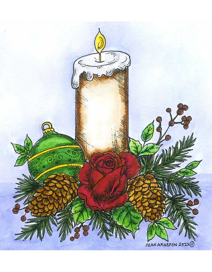 Ornaments Rose Candle - PP11187