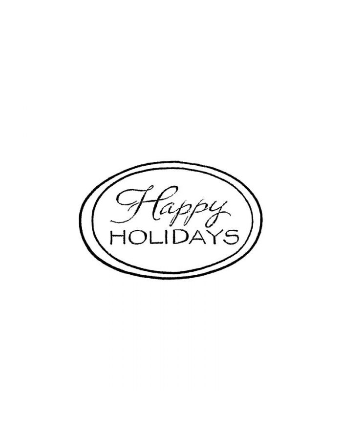 Oval Happy Holidays - B8313