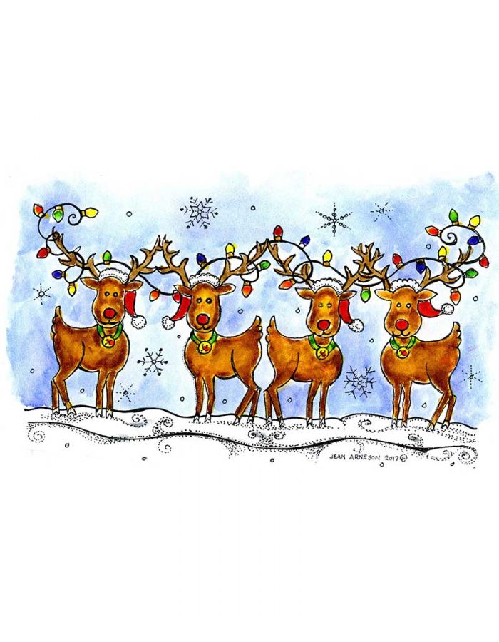 Reindeer and Christmas Lights - NN01328