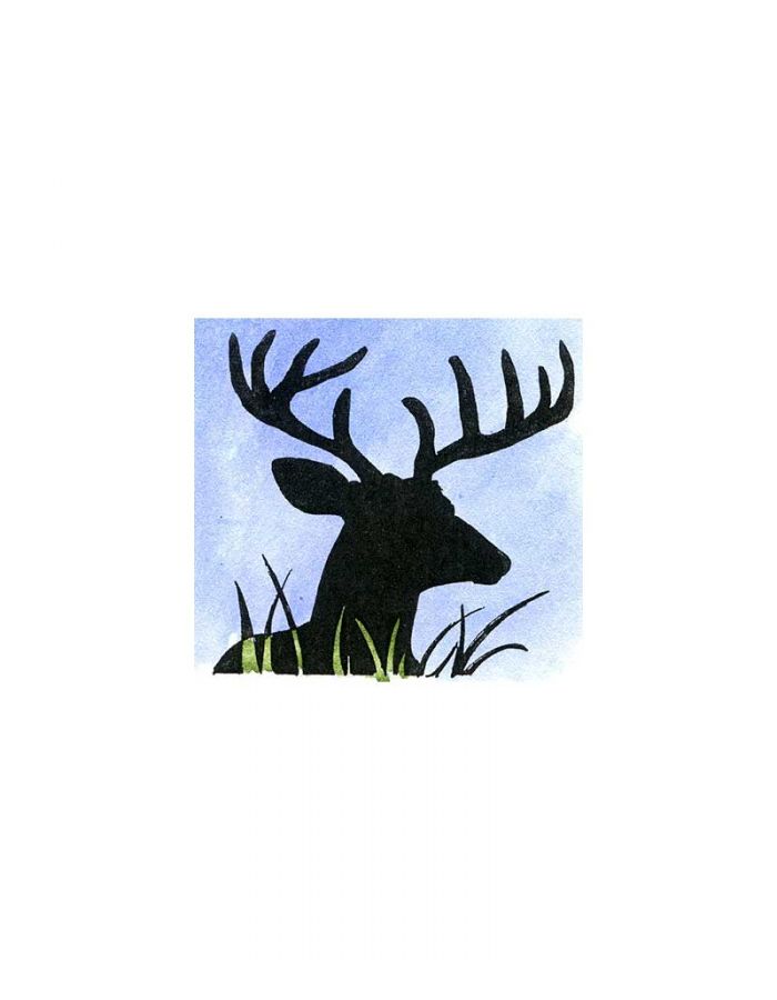 Silhouette Deer Head - B9987