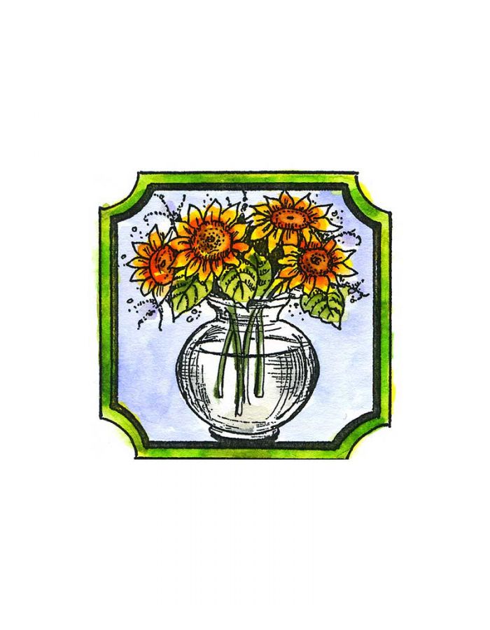 Small Sunflower Vase - C10499