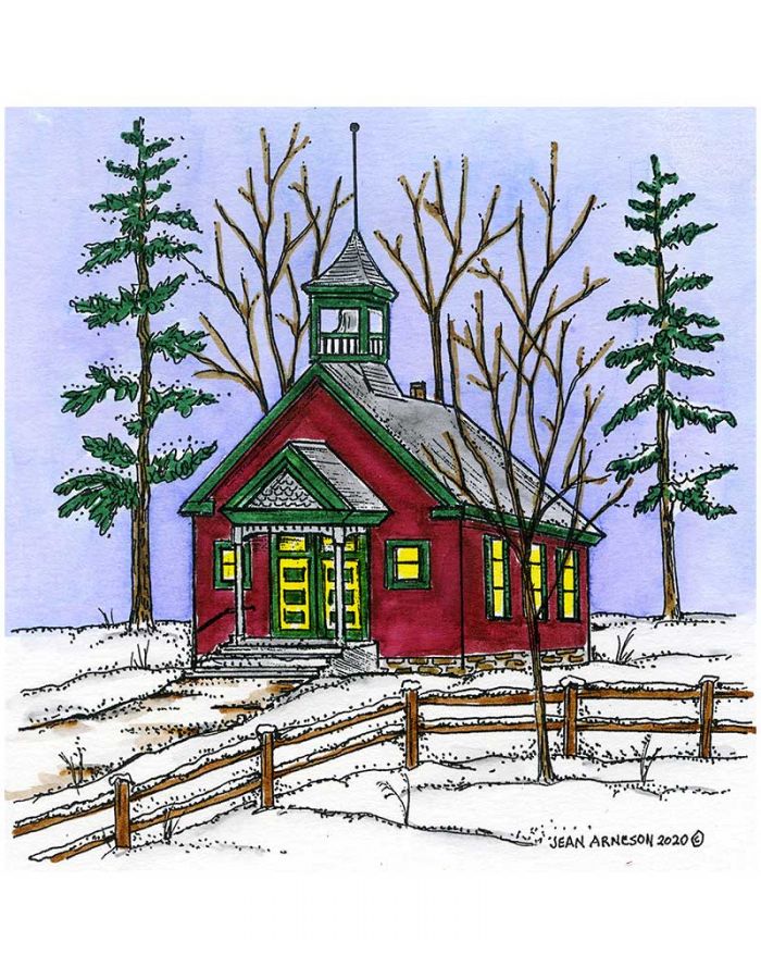 Snowy Schoolhouse - PP10888