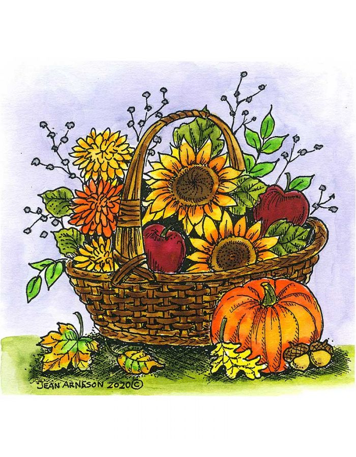 Sunflower and Apple Basket - PP10812