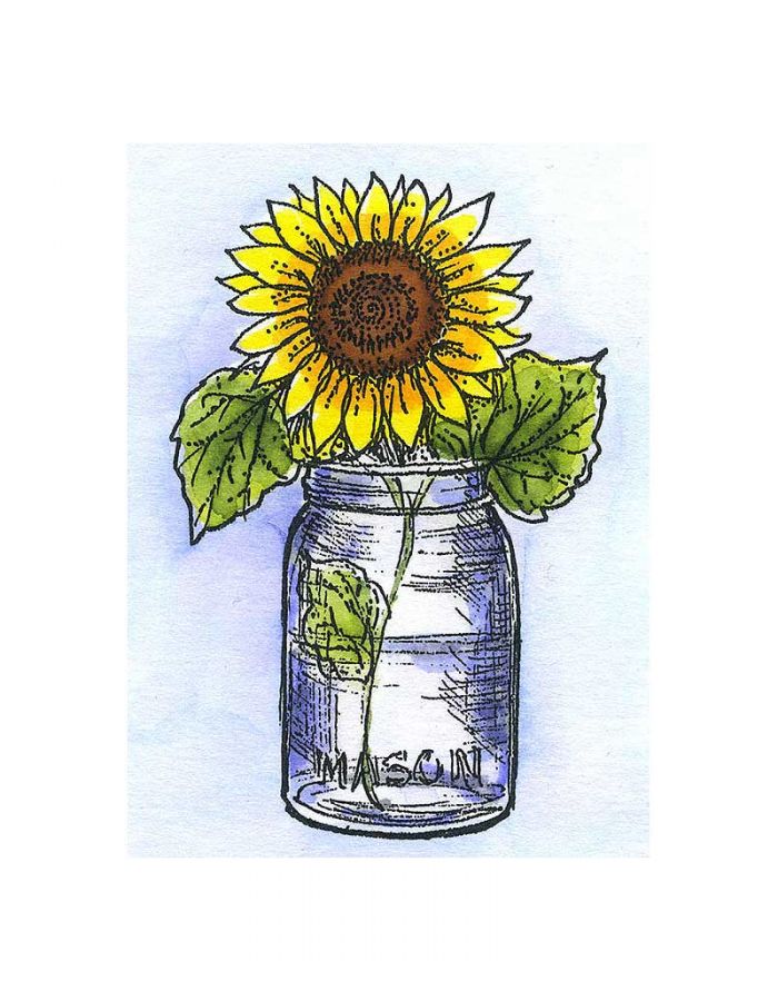 Sunflower Mason Jar - CC11157
