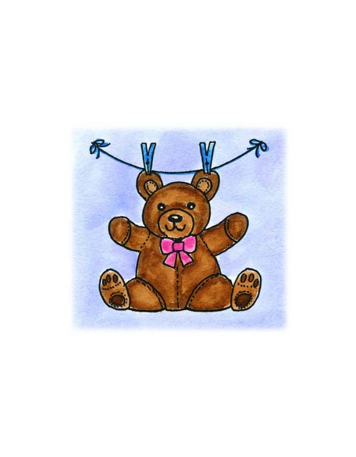Teddy Bear With Clothespins - C10427