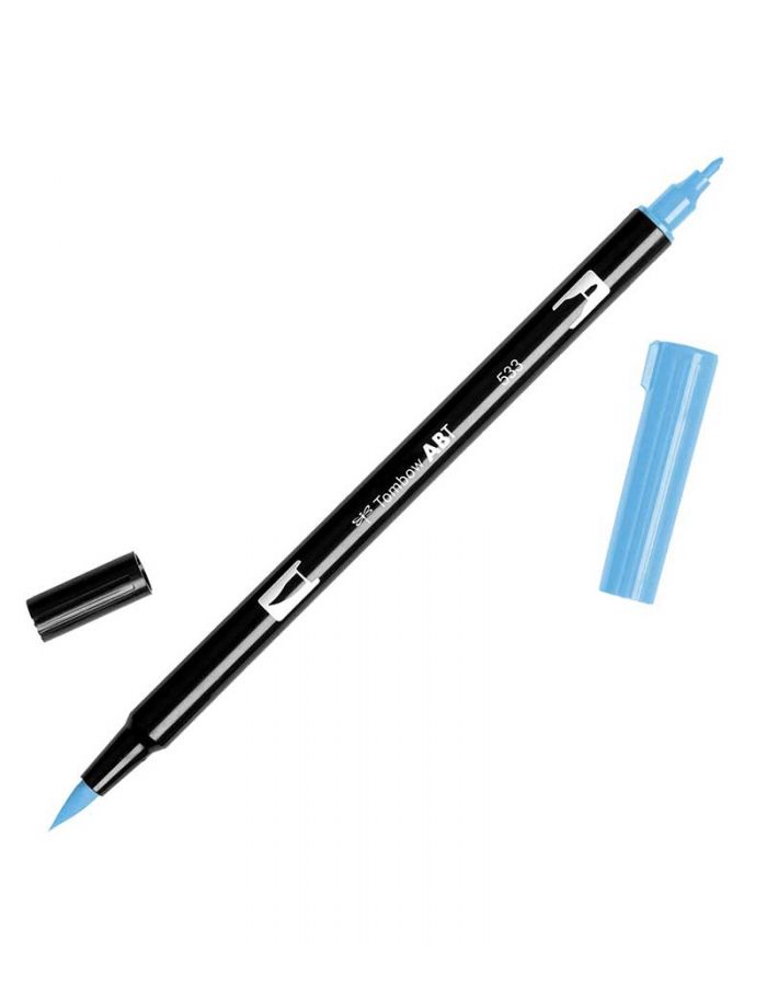 Tombow Dual Brush Pen: Peacock Blue 533