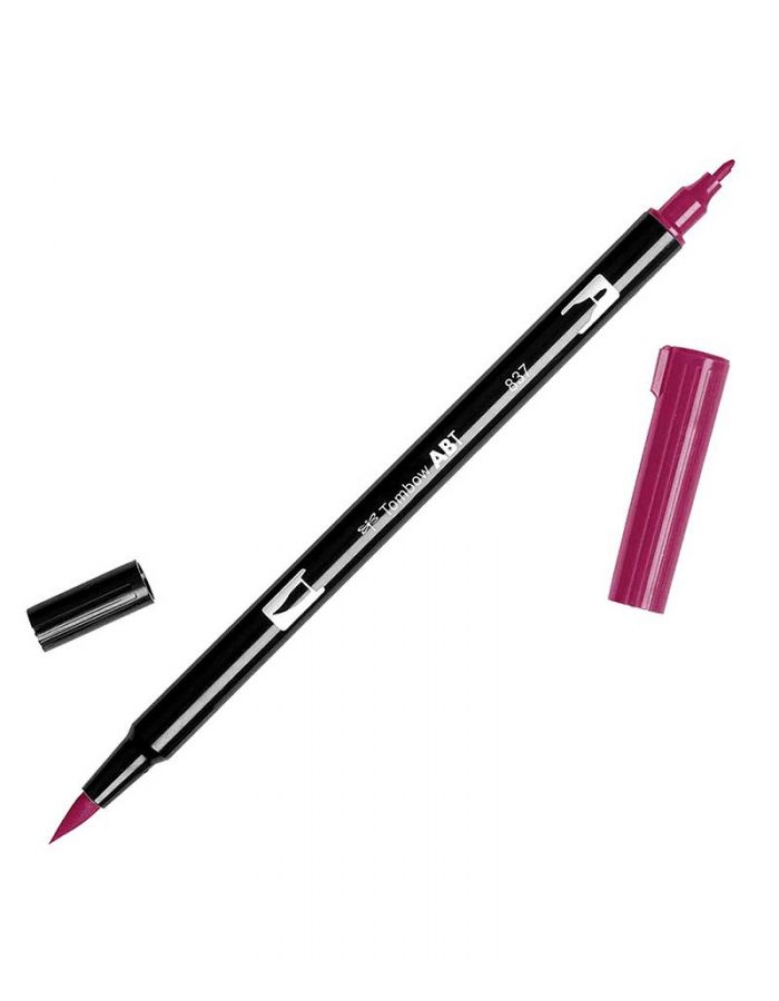 Tombow Dual Brush Pen: Wine Red 837