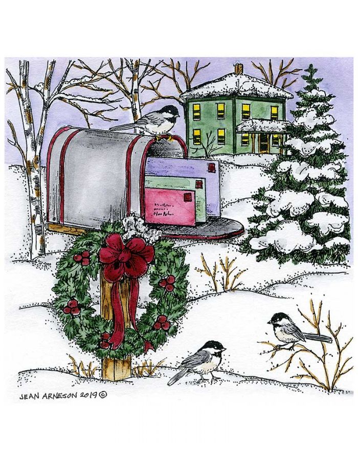 Wreath, Mailbox and Spruce - PP10707