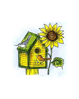 Birdhouse With Sunflower - CC11335