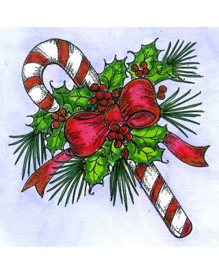 Candy Cane and Holly - M10845