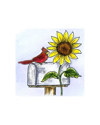 Cardinal Sunflower Mailbox - CC11342