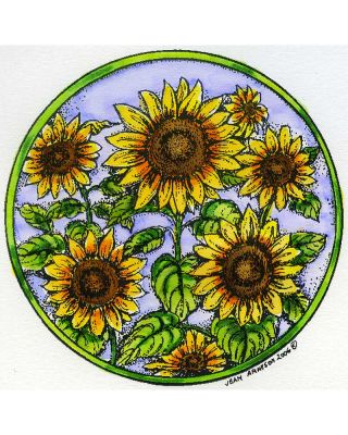 Circle Sunflowers - R4738