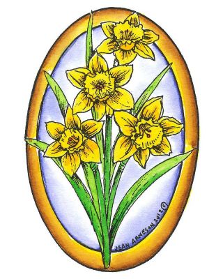 Daffodil Stem Oval - M8498
