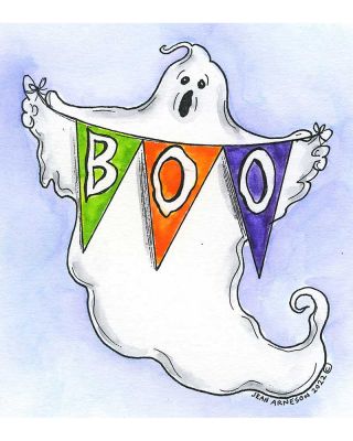 Ghost With Boo Pennant - M11147