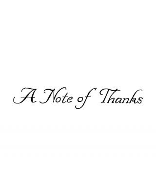 A Note of Thanks - DD8989