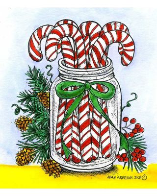 Jar of Candy Canes - M11010
