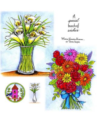 Calla Lily Vase & Floral Bouquet - NO-086