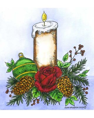 Ornaments Rose Candle - PP11187