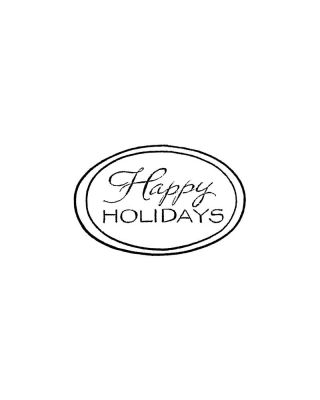 Oval Happy Holidays - B8313