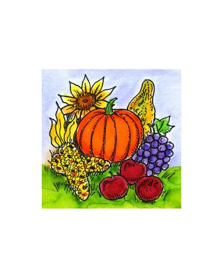 Pumpkin, Sunflower, Gourds and Corn - C10491