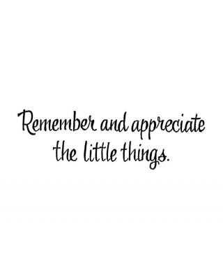 Remember and Appreciate The Little Things - D10773
