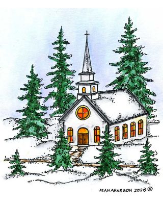 Serene Winter Church - M11405