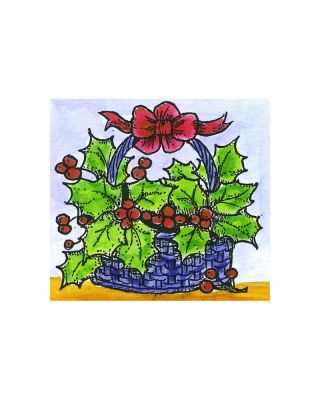 Small Holly Basket - C10672