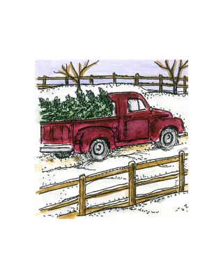 Small Old Fashioned Truck With Tree - C10713