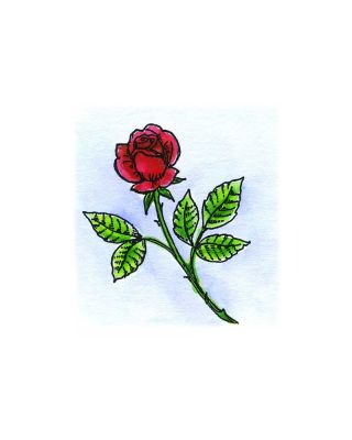 Small Rose Stem - B10420