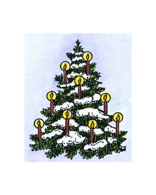 Small Snowy Candle Tree - C10686