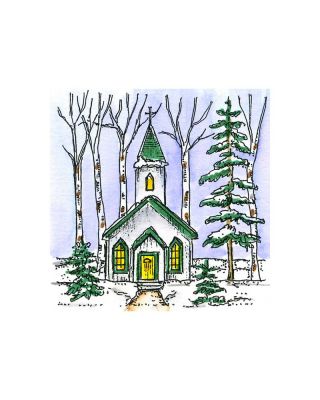 Small Snowy Church - CC10870