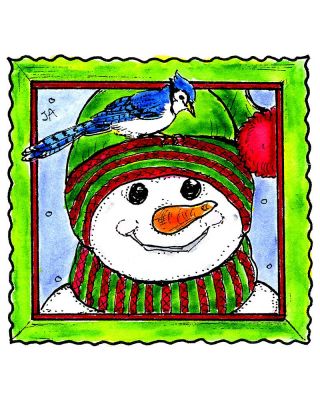 Snowman Face and Blue Jay - MM10374