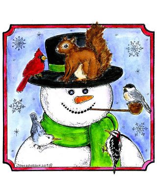 Snowman, Squirrel and Birds - PP10373