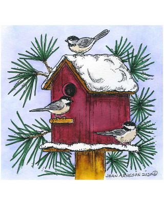 Snowy Chickadee Birdhouse - PP10881