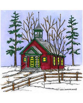 Snowy Schoolhouse - PP10888