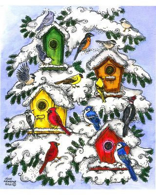 Snowy Spruce Birdhouses - PP11037