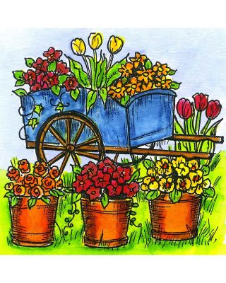 Spring Floral Cart - MM10931